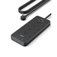 Anker Power Strip Surge Protector (2100J), 12 Tomacorrientes Con 2 Puertos Usb A Y 1 Usb C Para Múltiples Dispositivos, Cable De Extensión De 5 Pies, Carga De Entrega De Energía De 20 W Para El Hogar,