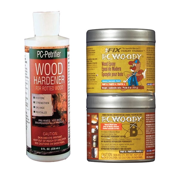 Kit de pasta epoxídica y endurecedor de madera para reparación de madera PC-Products