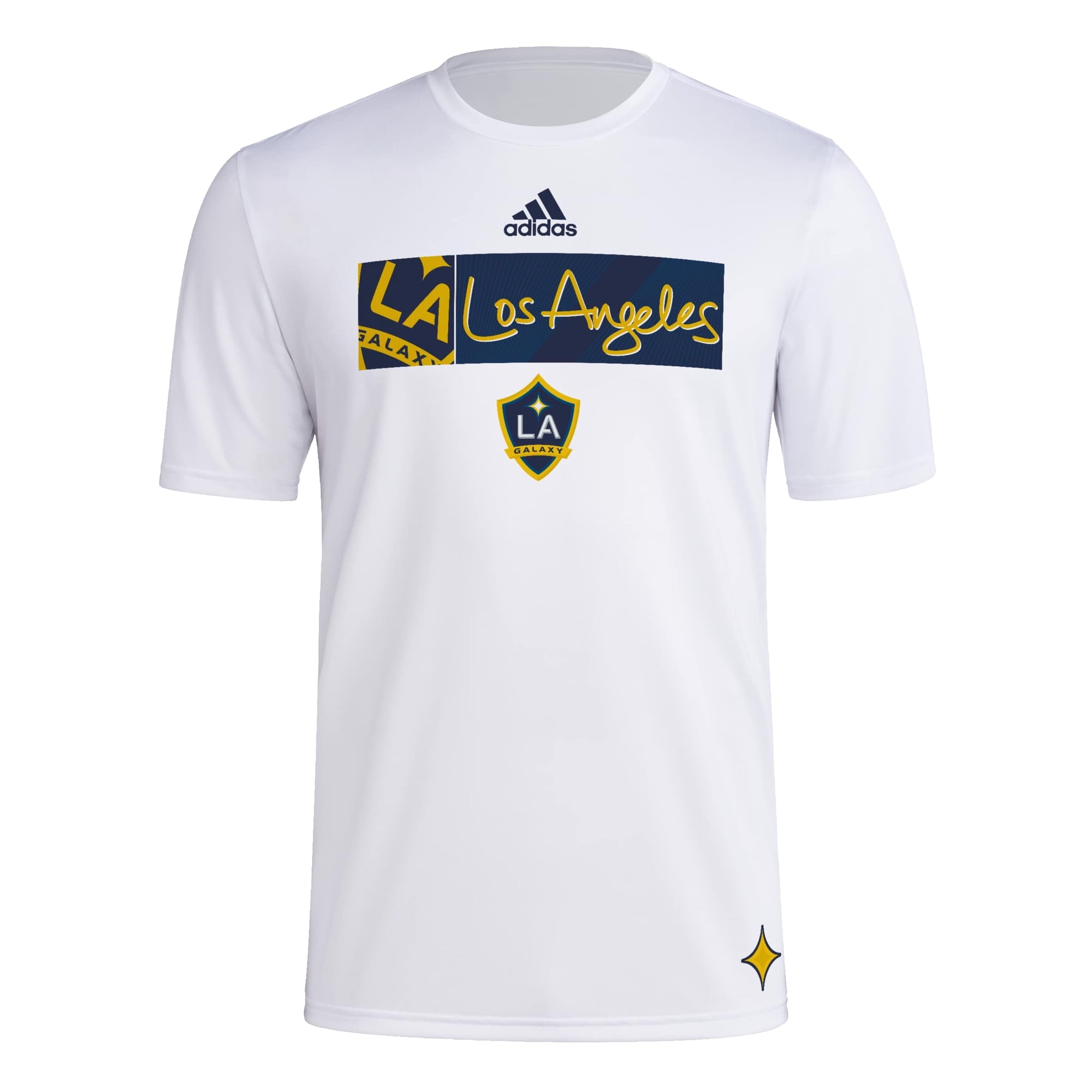 Camiseta Adidas La Galaxy Mls Para Hombre De Manga Corta - Blanca