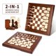 thumbnail image 2 of Rinten 30 cm Plegable Magnético 2‑en‑1 Ajedrez y Damas, 2 of 8
