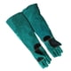 thumbnail image 2 of Guantes Para Manejo De Animales Resistentes A Mordeduras Cuero De Vaca Grueso Verde, 2 of 5