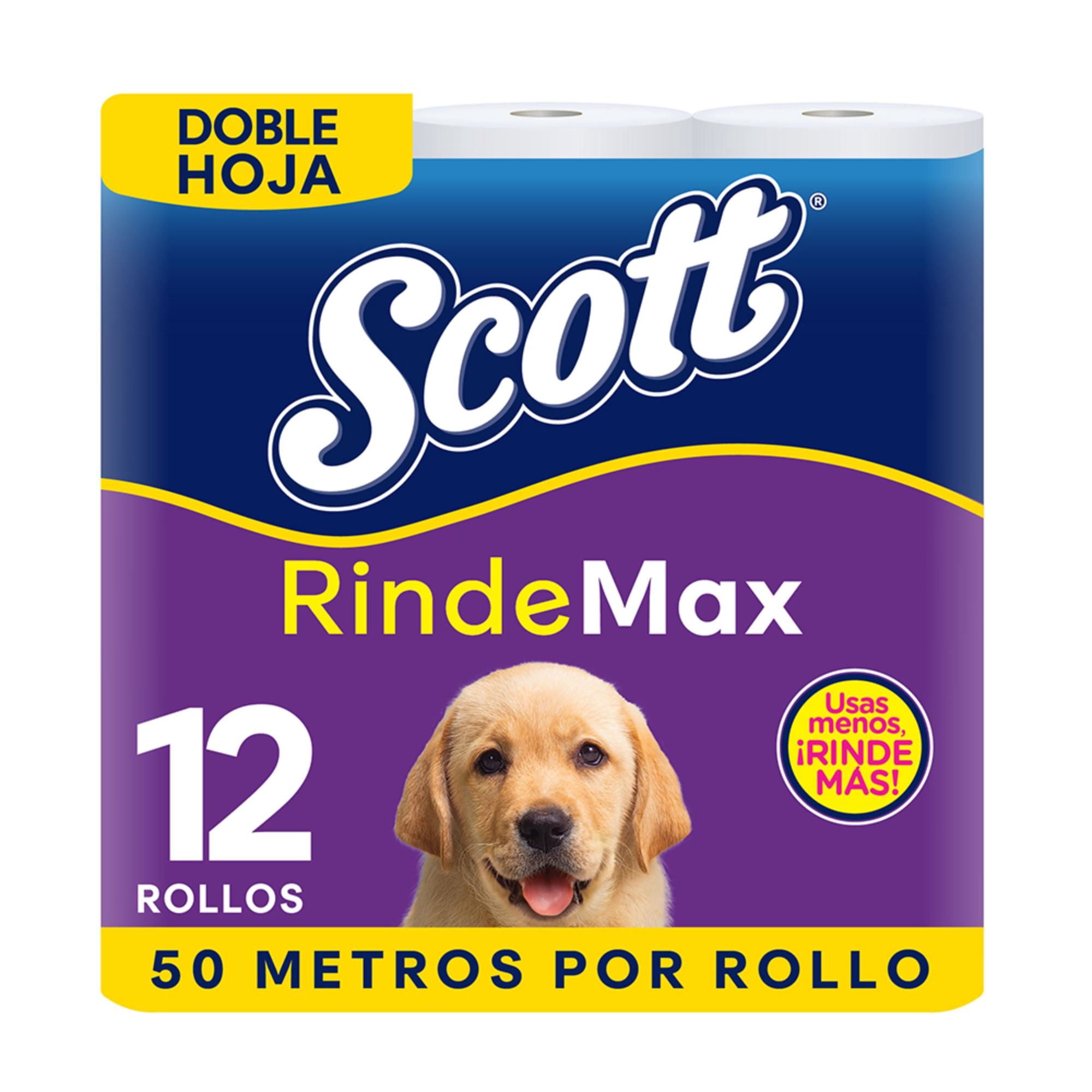 Papel Higiénico Rindemax Doble Hoja 50 Metros 12 unidades Scott