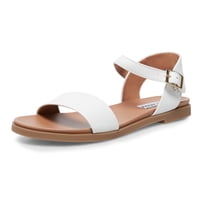 Sandalia Steve Madden Dina De Piel Blanca Para Mujer, Talla 7.5