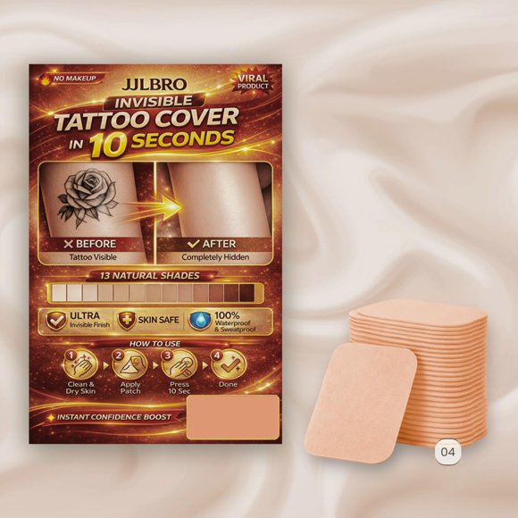 Parche impermeable tono piel para cubrir tatuajes JJLBRO – 10 unidades