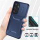 thumbnail image 2 of Funda Resistente para Samsung Galaxy S24 con Tapa Deslizante y Protección Militar Azul, 2 of 6