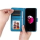 thumbnail image 4 of Funda tipo cartera FOXDOCK para iPhone SE 2020 , diseño girasol en relieve, cuero PU, cierre magnético, soporte y tarjetero, 4 of 5