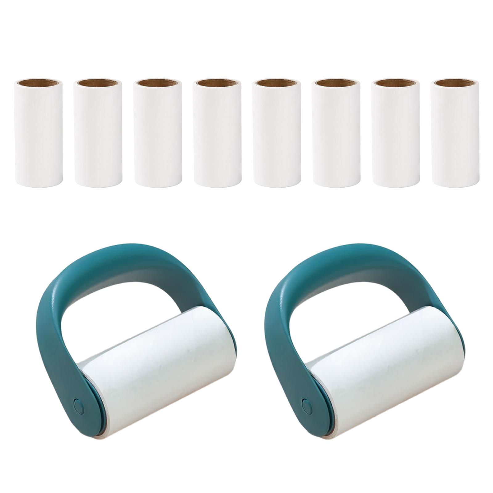 Magideal - Eliminador De Pelusas Para Mascotas Con 2 Asas Mejoradas, 8 Rodillos, Rodillo Para Pelusas Para El Cabello De Mascotas, Eliminador De Pelusas Portátil Azul