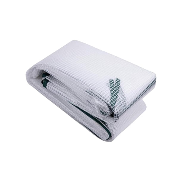 Cubierta de repuesto para invernadero, cubierta de invernadero con cremallera enrollable, a prueba de viento y lluvia, Protector para exteriores, cubi Cubierta de malla blanca