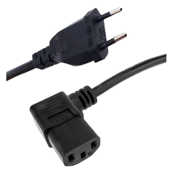 Cable Poder PC Impresora Tv Monitor Conector L Angulo 90 C13 multicolor
