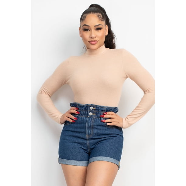 Top de Manga Larga con Cuello Alto