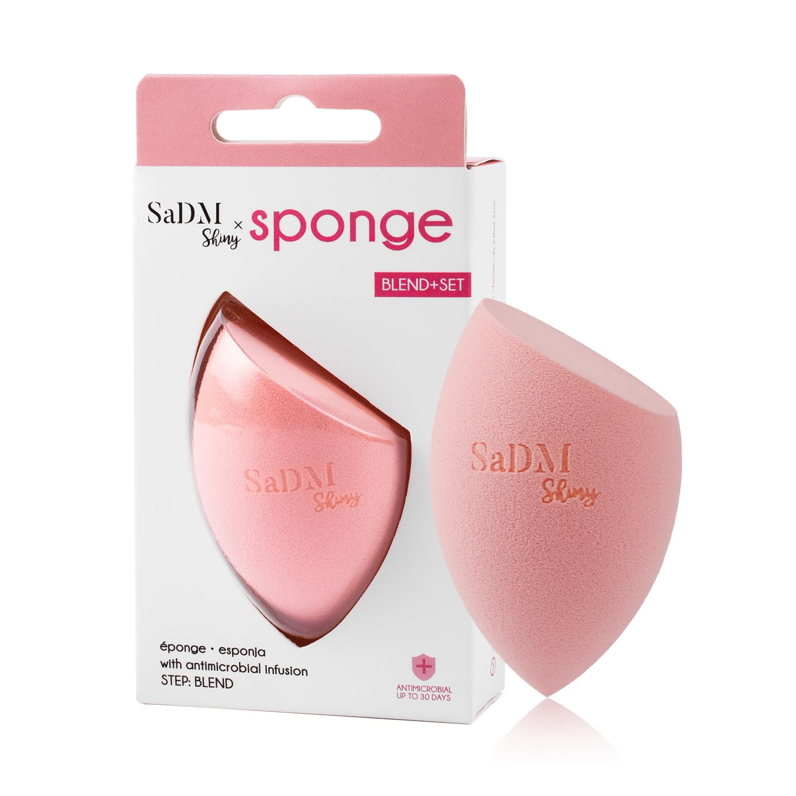 Esponja Batidora De Maquillaje Sadm Shiny Para Base Líquida Y Cremosa