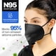thumbnail image 4 of Máscara N95 AccuMed BNX negra certificada por NIOSH, paquete de 20 unidades, fabricada en EE. UU., 4 of 7
