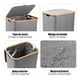 thumbnail image 2 of Venhoouse Cesta Canasto Ropa Sucia Plegable Borde Bambú 100l Gris, 2 of 7