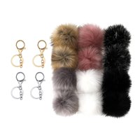 Magideal - 10 Pompones Para Sombreros, Piel De Sintética Diy, De Pompón Esponjosas Con Lazo Elástico, Gorro De Punto Desmontable, Pompones Para Sombr C