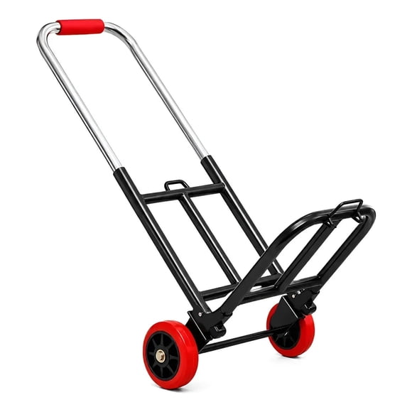 Carro de Carga Plegable 40 kg Aluminio con Mango Extensible y 3 Cuerdas
