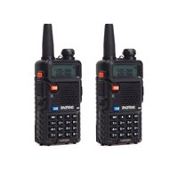 Importclick - Pack 2 Radio Comunicadores Portátiles 055 Bandas Frecuencia 2 Bandas Negro