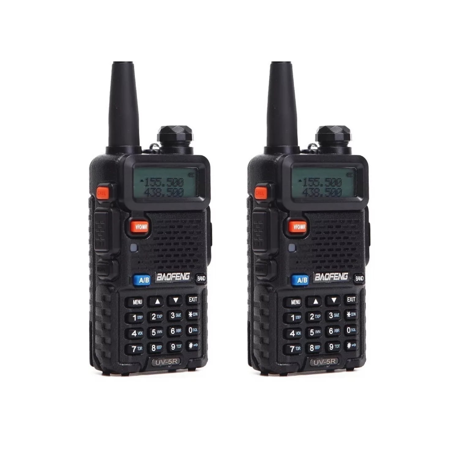 Importclick - Pack 2 Radio Comunicadores Portátiles 055 Bandas Frecuencia 2 Bandas Negro