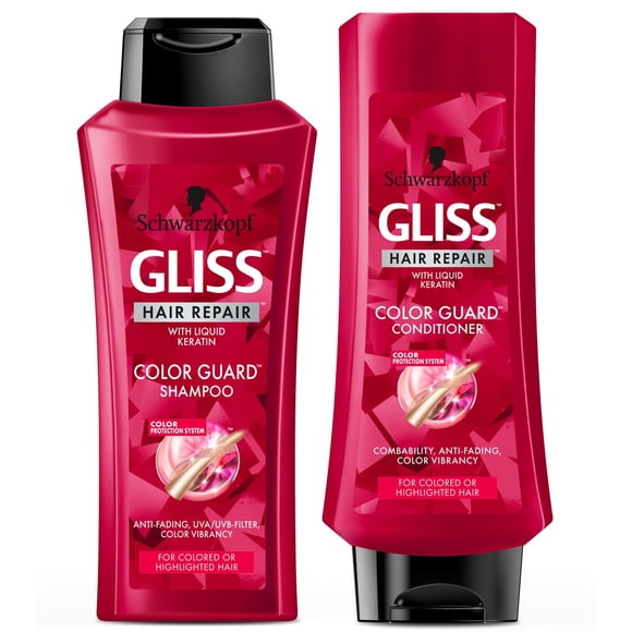 Set de reparación capilar GLISS Color Guard, champú y acondicionador, 400 ml
