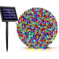 Shop E-Home - Guirnalda Navideña Solar 200 Luces Led Multicolor 20 Metros
