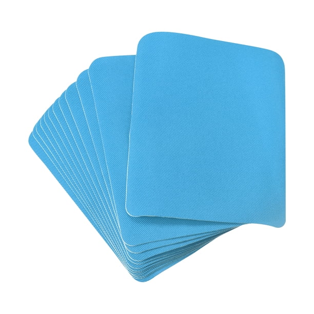 Parche de Tela Termoadhesivo Azul Cielo 4.9"x3.7" para Ropa, Pantalones, Bolsas Paquete de 12