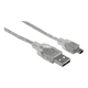 thumbnail image 1 of Cable USB a mini-usb manhattan 1.8m Plateado, 1 of 3