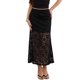 thumbnail image 1 of Falda Larga de Encaje INSPIRE CHIC para Mujeres con Cintura Alta Elástica, Flowy, Casual de Verano, Talla S, Negra, 1 of 6