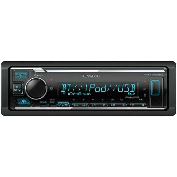 Estéreo para auto KENWOOD KMM-BT328U con Bluetooth, puerto USB, radio AM/FM, reproductor MP3, pantalla LCD multicolor