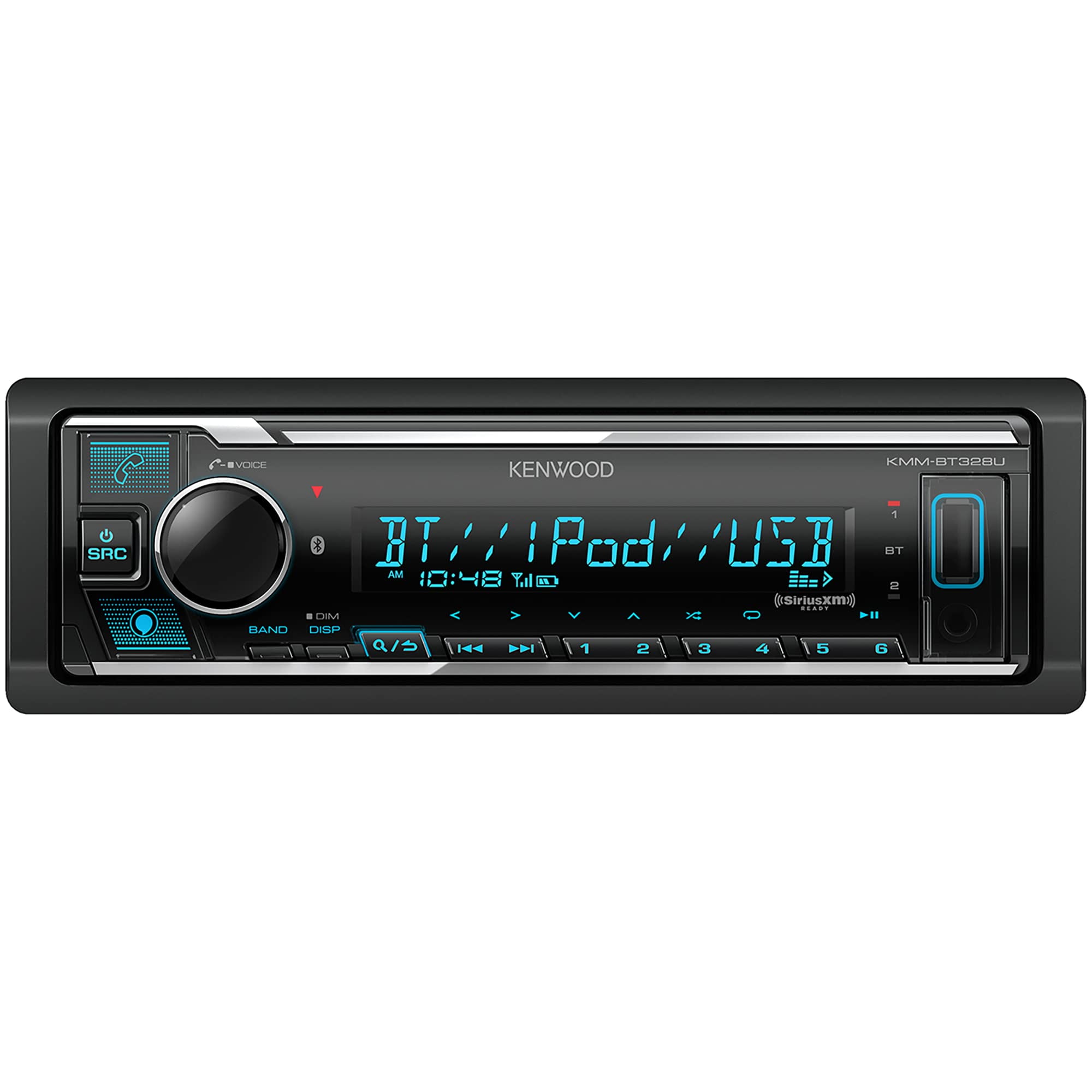Estéreo Para Auto Kenwood Kmm-bt328u Con Bluetooth, Puerto Usb, Radio Am/fm, Reproductor Mp3, Pantalla Lcd Multicolor