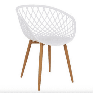 Habita2 Chile - Sitial Butaca Mesh Polipropileno Para Living O Terraza - Blanca