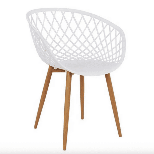 Sitial Butaca Mesh Polipropileno Para Living O Terraza - Blanca