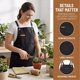 thumbnail image 4 of Delantales REGALWOVEN con Bolsillos, Delantal de Cocina Impermeable, Delantal de Cocina Ajustable, Delantales de Poliéster Duradero para el Hogar y la Cocina 26.8x 33.9 pulgadas Negro, 4 of 6