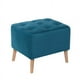 thumbnail image 1 of Pouf Lyon Tela Velvet Azul Petroleo, 1 of 3
