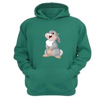 Genérico - Polerón Canguro Conejo Blanca Dibujos Animados Verde Aguamarina Talla Xs Unisex