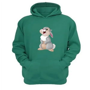 Genérico - Polerón Canguro Conejo Blanca Dibujos Animados Verde Aguamarina Talla Xs Unisex