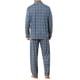 thumbnail image 3 of INSPIRE CHIC Conjunto de Pijamas para Hombre de 2 Piezas con Bolsillo y Patrón de Manga Larga, Talla L, Azul Amarillo, 3 of 5