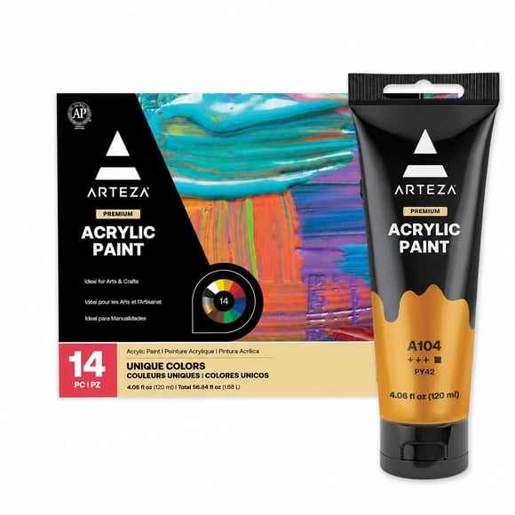 Pintura Acrílica ARTEZA 14 colores 120 ml en tubos