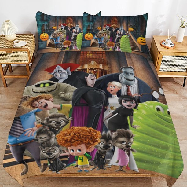 Hotel Transylvania Comforter Set 3 Pieces Quilt Cover Set Soft Bedding Sets for All Seasons