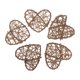 thumbnail image 5 of Apoyos de la foto de la bola de mimbre de la rota 5pcs, baratijas diy caseras en forma de corazón marrón, 5 of 5