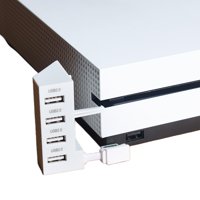 Genérico - Compatible Con Xbox One S Adaptador Hub Usb 2.0 De 4 Puertos Para Transferencia De Datos Y Carga-Blanco