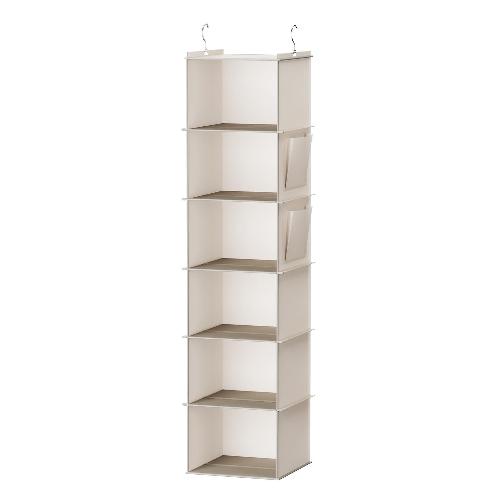 Organizador Colgante Para Armario Youdenova Con 6 Estantes, Color Beige, Con Bolsillos