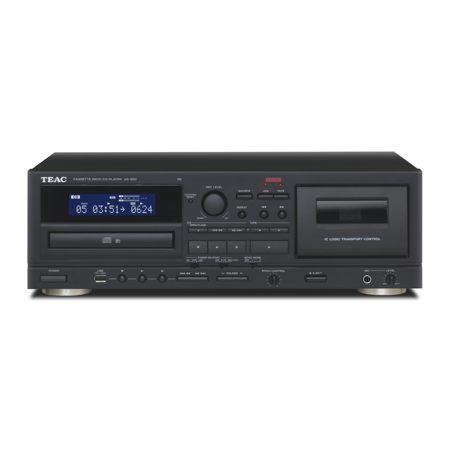 Deck De Cassette Y Reproductor De Cd Con Usb Teac Ad-850