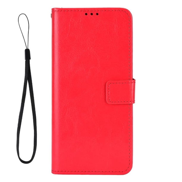 Funda tipo libro para TCL 50 LE, cartera todo‑en‑uno, funda multifuncional con tarjetero y correa de muñeca desmontable
