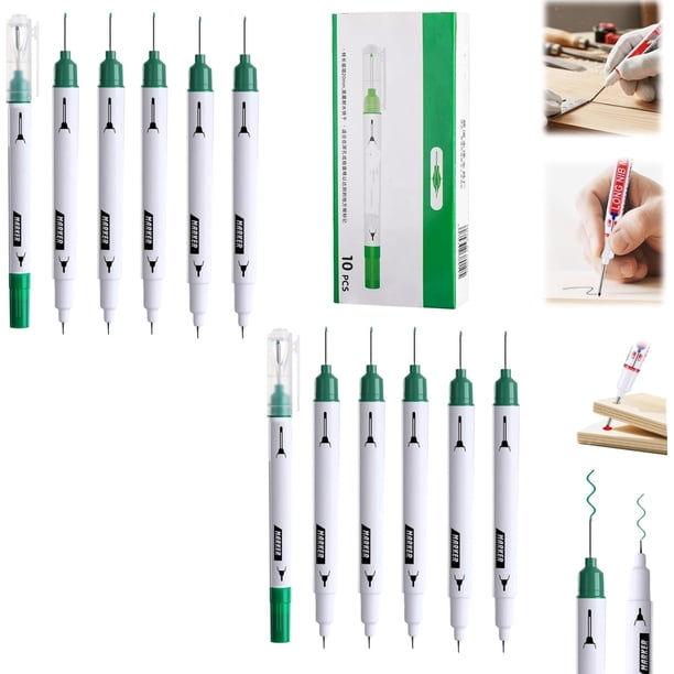 Marcadores punta larga agujero profundo 5 pack 20mm alcance profundo permanentes secado rápido