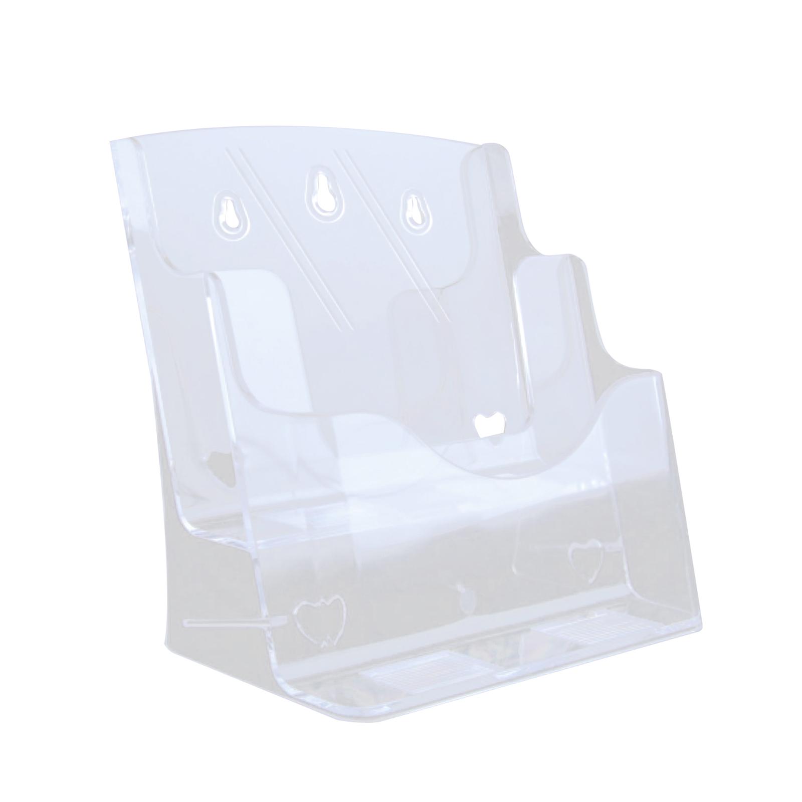 Ioensy - Soporte De Acrílico Para Folletos, Soporte De Exhibición Para Revistas, Folletos, Escuela, A4, 2 Niveles