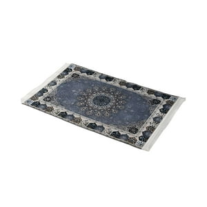 Genérico - Alfombra Decorativa Con Flequillos 80X120 Gris