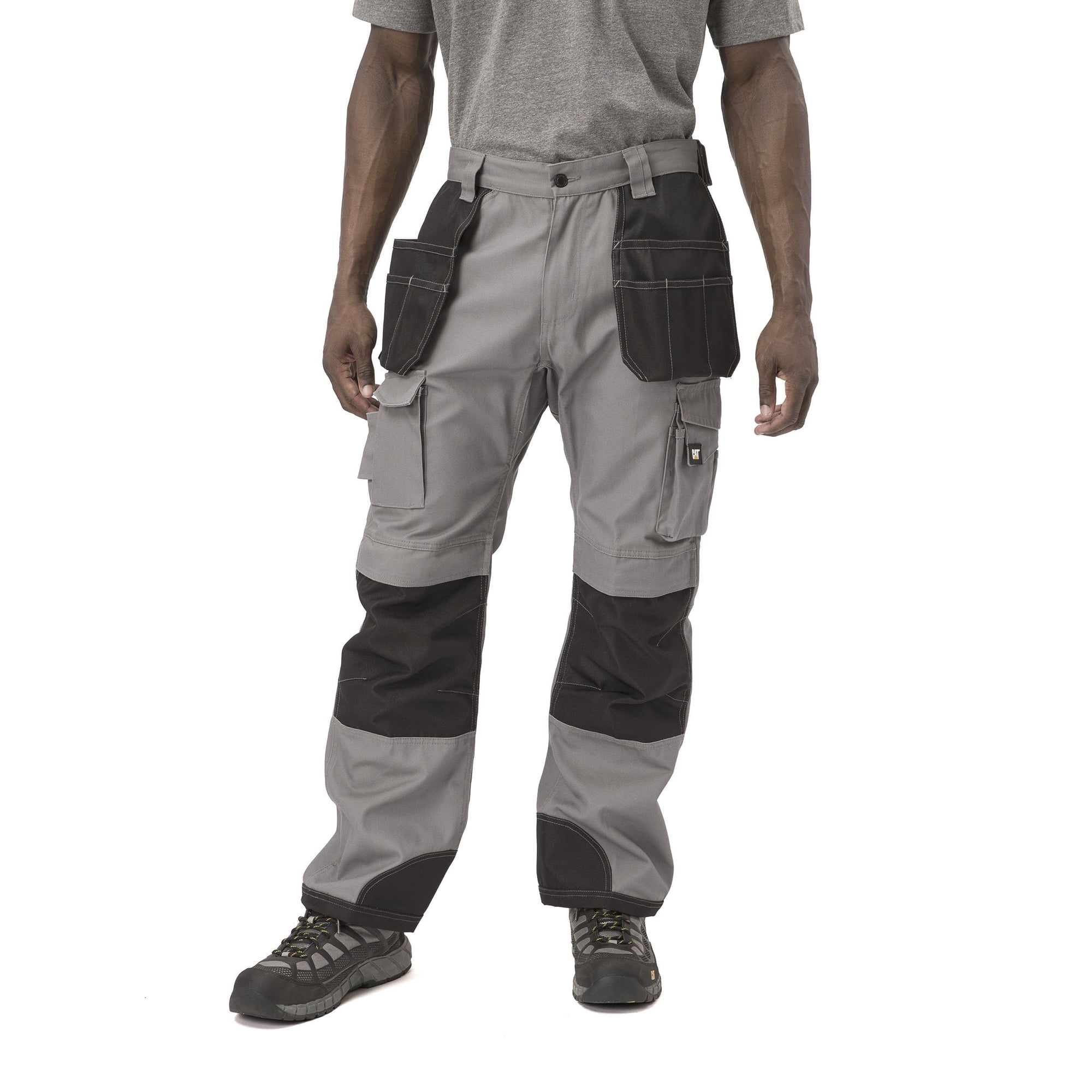 Pantalones De Trabajo Caterpillar Trademark Para Hombre, Corte Clásico, Gris/negro
