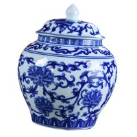 Magideal - Jarrón De Cerámica De Ciruela China, Tarro De Almacenamiento De Té, Tarro De , Regalo Para Bodas, Fiestas, Decoración De Oficina En Casa, Pieza M
