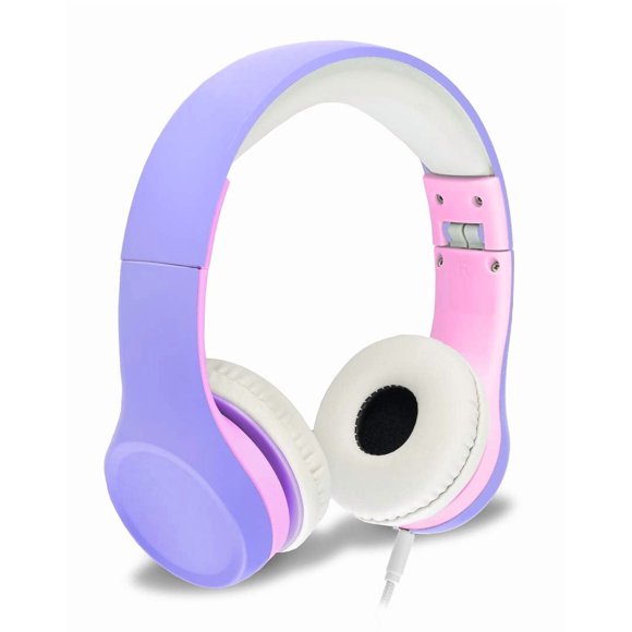 Auriculares NENOS Kids de volumen limitado para niños de 3 a 8 años, color lavanda