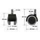 thumbnail image 2 of Ruedas de repuesto para sillas de oficina con silicona 5 unidades negro, 2 of 6