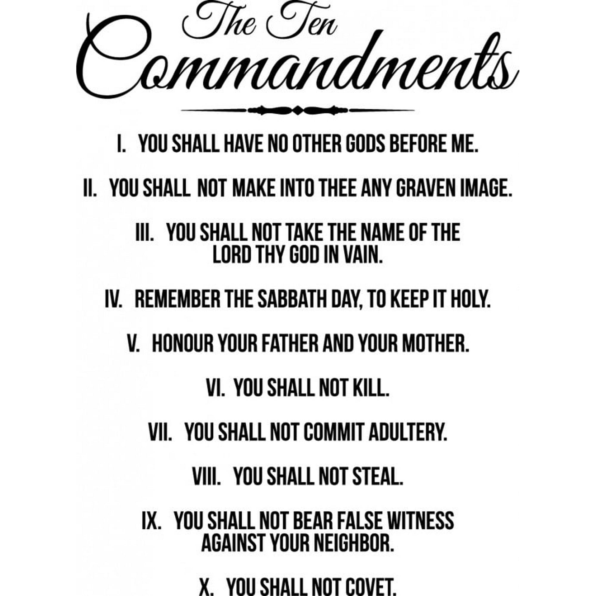 Decomural The Ten Commandments God Bible WS-51274 | Lider